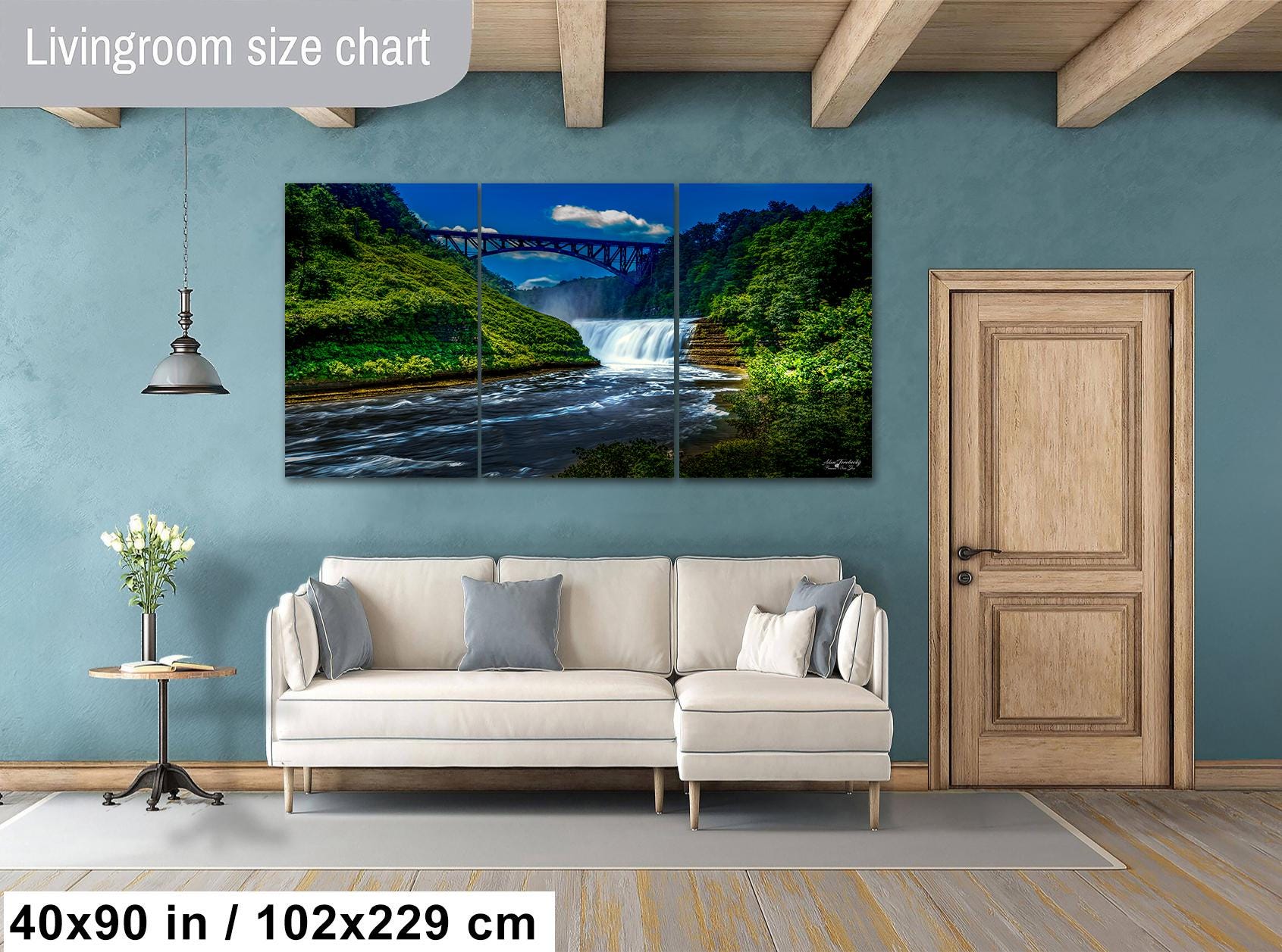 Letchworth State Park Waterfall Print: Old Railway Bridge, Nature Photography, Landscape, Wall Art, River
