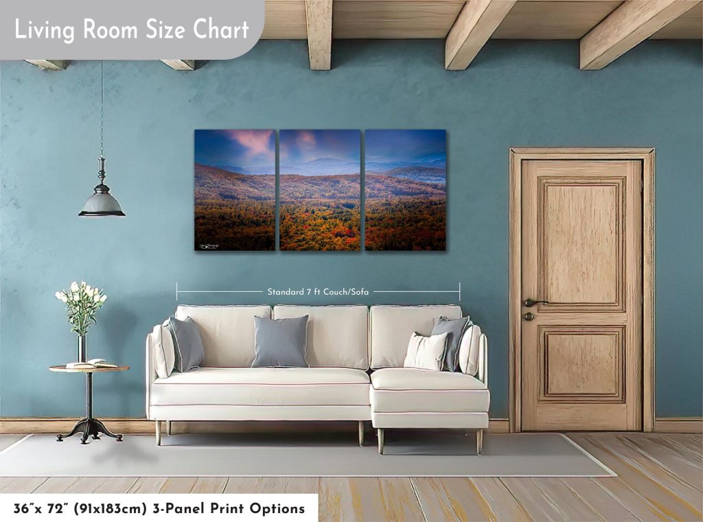 Blue Ridge Parkway Fall Overlook Print: Fine Art Photo